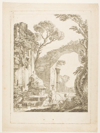A fonte nas ruínas de Louis Joseph Masquelier