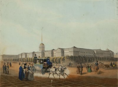 O Almirantado em São Petersburgo, final da década de 1840. de Louis Jules Arnout