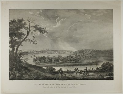 Vista de uma parte de Moscou e seus arredores de Louis Julien Jacottet