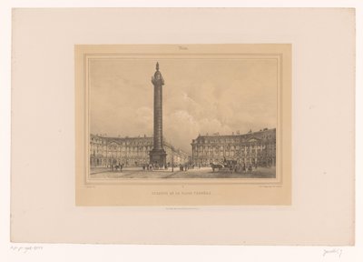 Vista da Colonne Vendôme
Colonne de la Place Vendôme (título sobre o objecto)
Faces em Paris e arredores (título da série)
Paris (título da série sobre o objecto) de Louis Julien Jacottet