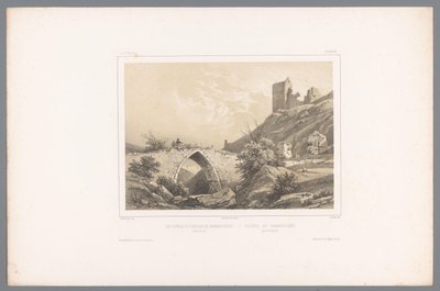 Vista das ruínas do castelo de Hammershus
Les ruines du Château de Hammershuus / Ruiner af Hammershuus (título sobre o objecto)
Vistas da Escandinávia (título da série)
Vues du Nord. Danemarck (título da série) de Louis Julien Jacottet