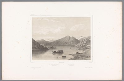 Vista do Lago Norsjø em Telemark
Le lac du Nord à Tellemarken / Nordsjóen i Tellemarken (título sobre o objecto)
Faces na Escandinávia (título da série)
Vues du Nord. Norvège (título da série) de Louis Julien Jacottet