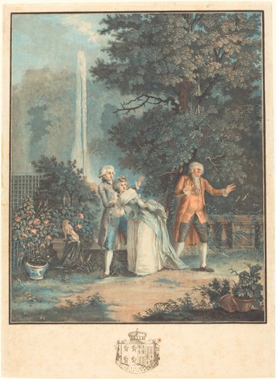 Colin maillard de Louis Le Coeur after Nicolas Lavreince