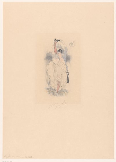 Dançarina de latas com a perna esticada atrás da cabeça
La jambe derrière la tête (título sobre o objecto) de Louis Legrand (signed by artist)