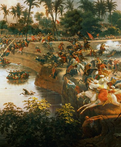 Batalha das Pirâmides (óleo sobre tela) de Louis Lejeune