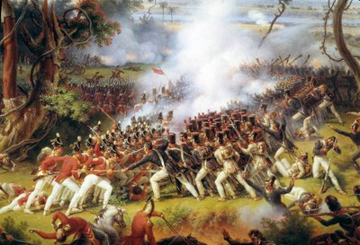 Campanha Napoleónica de Espanha e Portugal (1808-1813): "Batalha de Chiclana, perto de Cádis, 5 de Maio de Louis Lejeune