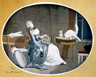 Reprodução de um quadro de Louis Boilly (1761-1845). de Louis Leopold (after) Boilly