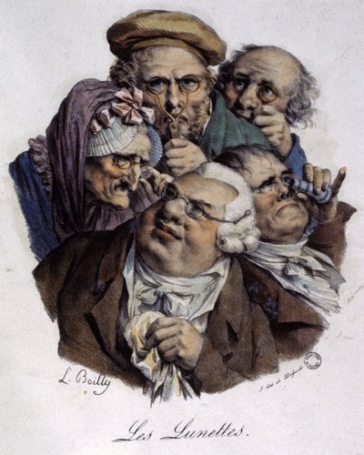 Os óculos, c.1820 (gravura) de Louis Leopold (after) Boilly