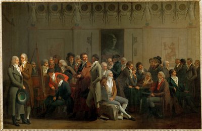 Uma assembleia de artistas no atelier de Isabey ... de Louis Leopold Boilly
