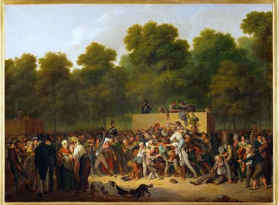 Distribuição de vinho e comestíveis nos Campos Elíseos (pintura sobre tela) de Louis Leopold Boilly