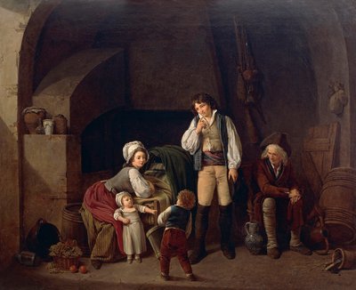 Cena familiar, de Louis Leopold Boilly (1761-1845) de Louis Leopold Boilly