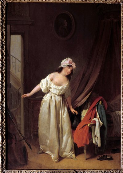 Le doux reveil Pintura de Louis Leopold Boilly (1761-1845) Paris do século XVIII, Musee Cognacq Jay de Louis Leopold Boilly