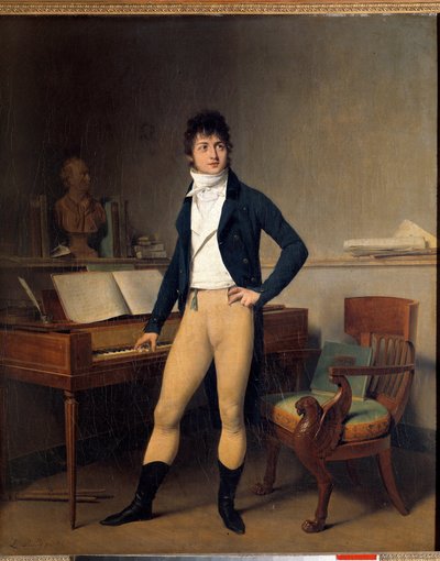 Portrait en pied de Francois Adrien Boieldieu (1755-1834), compositor francês. Pintura de Louis Leopold Boilly (1761-1845) de Louis Leopold Boilly