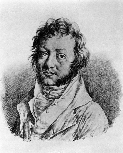 Retrato de André Marie Ampere (1775 - 1836) físico francês. Litografia de Louis Boilly (1761-1845) de Louis Leopold Boilly