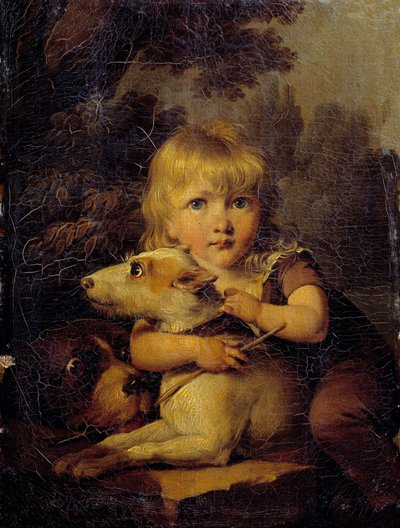 Retrato de Louis Arnault (1803-1885) Pintura de criança por Louis Leopold Boilly (1761-1845) 1808 aproximadamente. Sol. 0,22x0,16 m de Louis Leopold Boilly