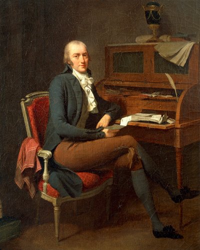 Retrato do Homem Sentado à Sua Mesa por Louis Leopold Boilly de Louis Leopold Boilly