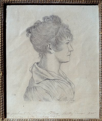 Retrato de perfil de Josephine de Beauharnais (1763-1814) Desenho de Louis Leopold Boilly (1761-1845) 1793 Sol. 0,17x0,21 m Malmaison, musee du chateau de Louis Leopold Boilly