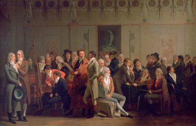 Reunião de artistas no estúdio de Isabey, 1798 de Louis Leopold Boilly