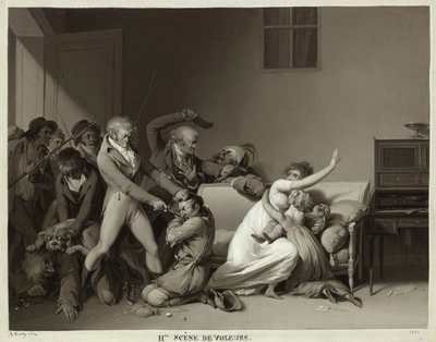 Segunda cena de assaltantes: Os assaltantes presos, 1810 de Louis Leopold Boilly