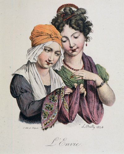 Sete Pecados Mortais: Inveja por Boilly de Louis Leopold Boilly