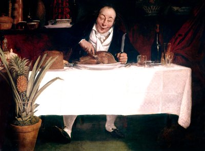 The Gourmand : Homem a comer peru de Louis Leopold Boilly