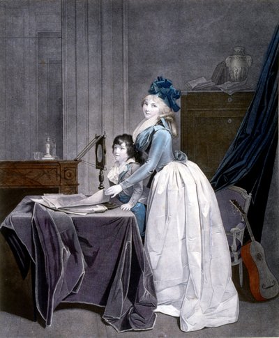 A Ilusão de Ótica. 1794 (gravura). por Louis Leopold Boilly (1761-1845). A Ótica de Louis Leopold Boilly