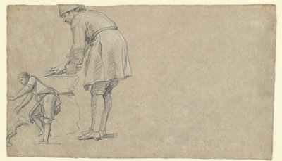 Estudos de figuras (verso) de Louis Licherie de Beurie