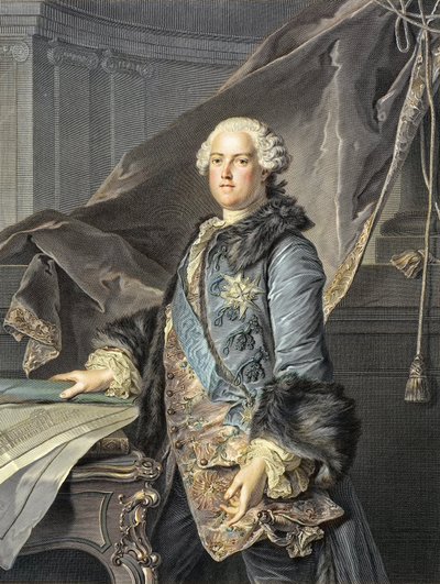 Abel Francois Poisson de Vandieres (1727-81) Marquês de Marigny - Director dos edifícios do Rei; irmão de Madame de Pompadour - Retrato de Abel-Francois (Abel Francois) Poisson, monsieur de Vandieres, Marquês de Marigny, Director Geral do Batim de Louis M. (after) Tocque