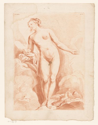 Vénus nua com dois pombinhos do amor de Louis Marin Bonnet (possibly)