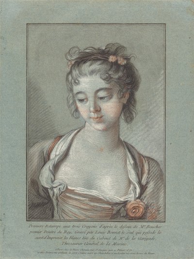 Bust of a Young Woman Looking Down, 17651767. de Louis Marin Bonnet