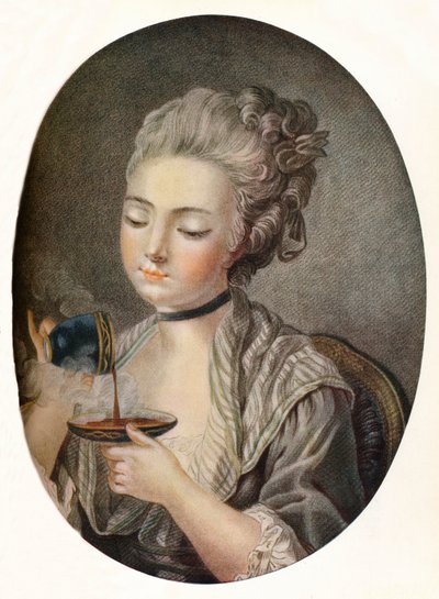 Menina tomando café, c1774 de Louis Marin Bonnet