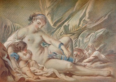 Vênus e Cupido, século XVIII, 1919 de Louis Marin Bonnet