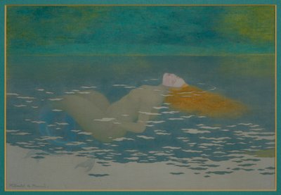 Sereia (guache sobre seda) de Louis Maurice Boutet de Monvel
