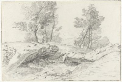Grotte delle Capre aan de grens perto de Nemorosa en Fredda Viagem à Itália, Sicília e Malta - 1778 (título da série) de Louis Mayer