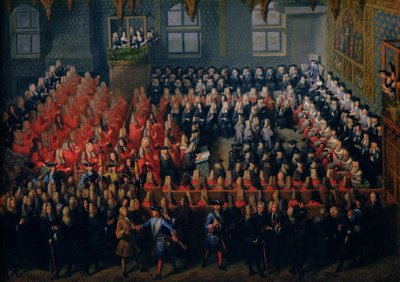 Cama da Justiça Realizada no Parlamento de Paris, 12 de setembro de 1715 de Louis Michel Dumesnil