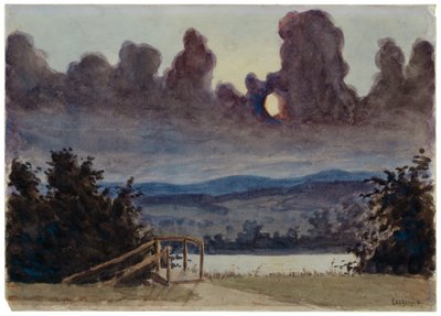 Nuvens escuras, c.1901 (aguarela e lápis sobre papel) de Louis Michel Eilshemius