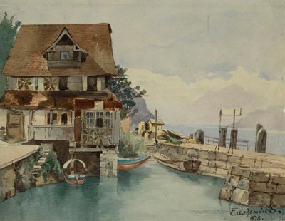 House On Canal, 1878. de Louis Michel Eilshemius