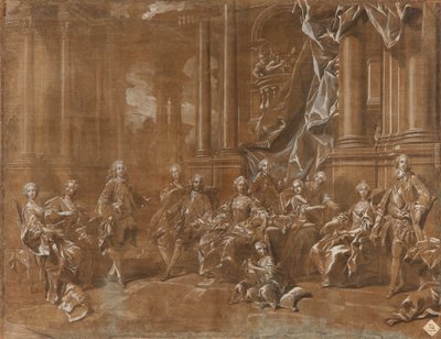 A família de Philip V. de Louis Michel van Loo