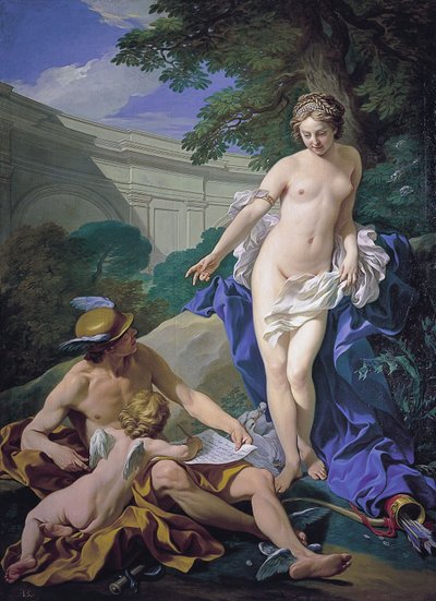 Vénus, Mercúrio e Amor de Louis Michel van Loo