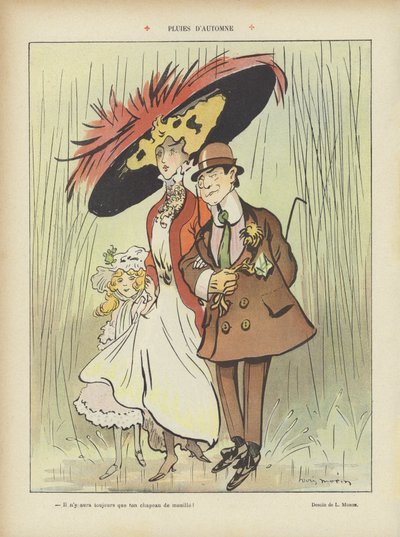 Chuvas de outono. Ilustração para Le Rire de Louis Morin