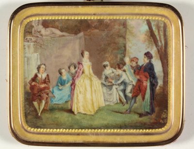 Champetre de Pés (esmalte) de Louis Nicolas van (manner of) Blarenberghe