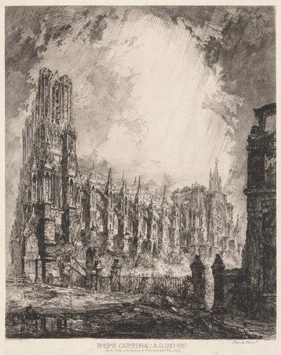Catedral de Reims e ruínas do Palácio do Arcebispo de Louis Orr