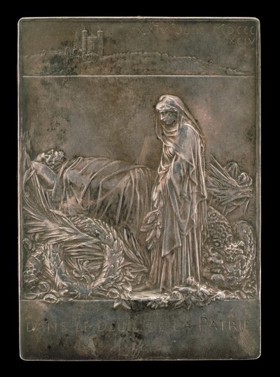 France Mourning the President of the Republic [reverso], 1894. de Louis Oscar Roty