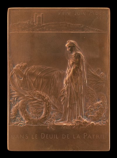 France Mourning the President of the Republic [reverso], 1894. de Louis Oscar Roty
