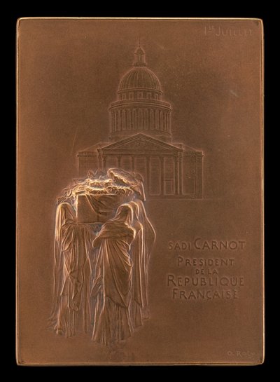 O Corpo do Presidente Sadi Carnot Borne ao Panthéon [anverso], 1894. de Louis Oscar Roty