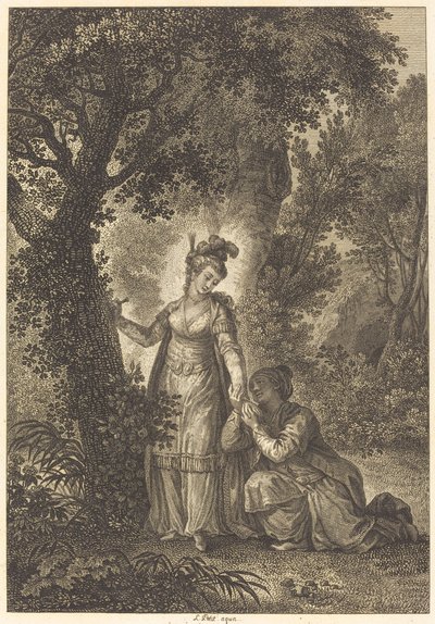 A noiva do rei de Garbe: A árvore de Louis Petit after Jean Honoré Fragonard