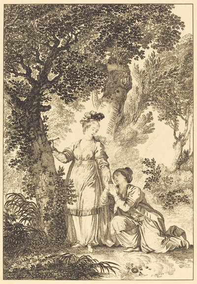 A noiva do rei de Garbe: A árvore de Louis Petit after Jean Honoré Fragonard