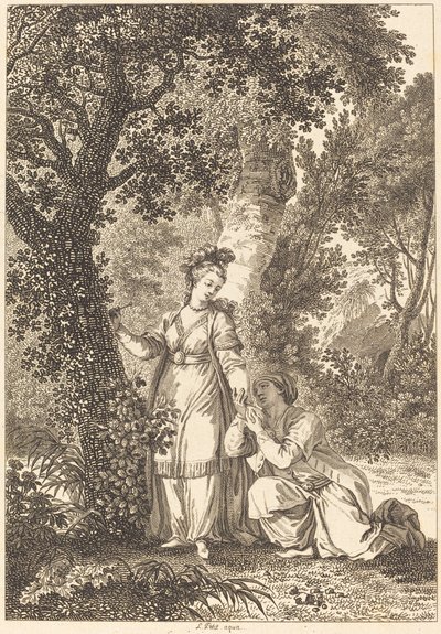 A noiva do rei de Garbe: A árvore de Louis Petit after Jean Honoré Fragonard