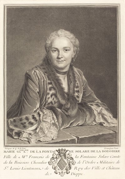 Marie Gallise de la Fontaine de Louis Petit after Maurice Quentin de La Tour