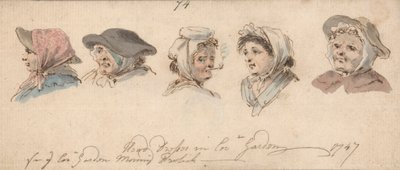 Vestidos de cabeça em Covent Garden de Louis Philippe Boitard
